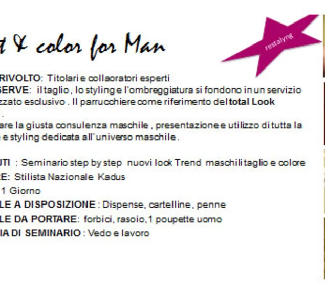 CUT & COLOR MASCHILE con Dal Ben